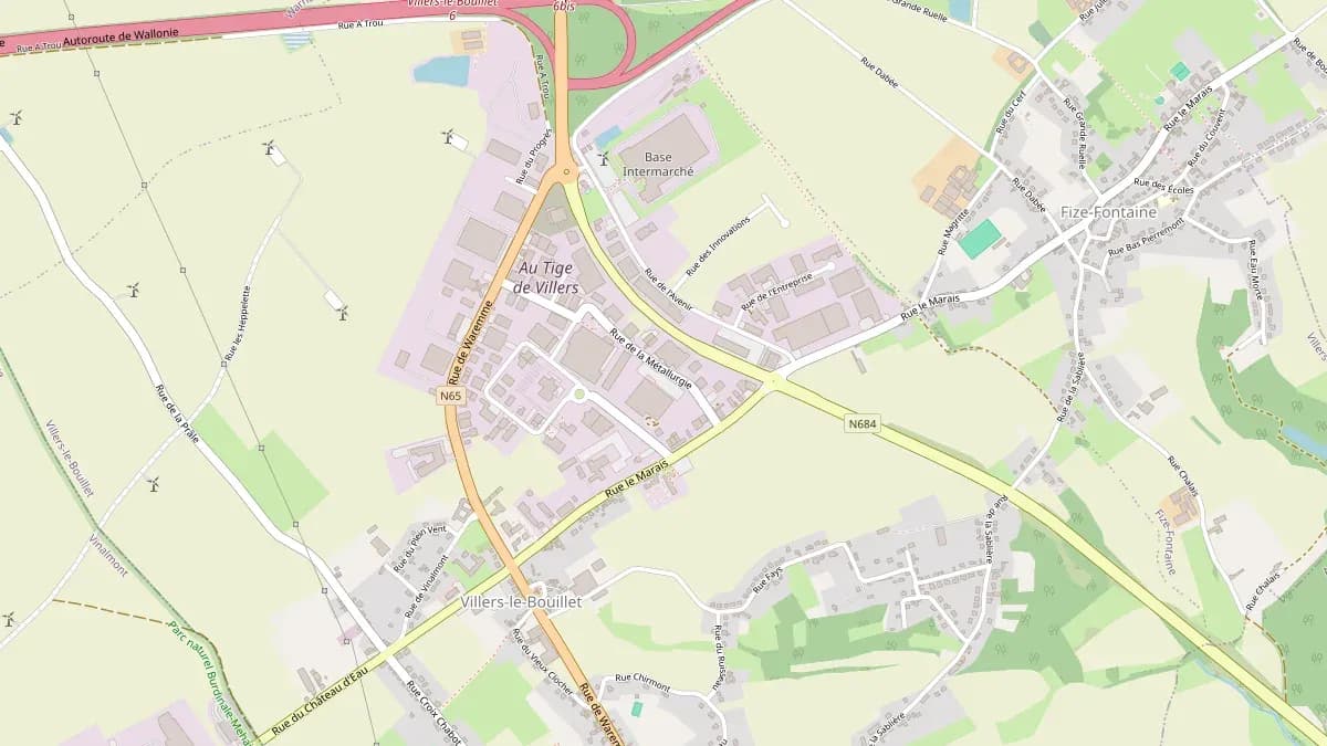 Carte de la zone de vente Cargo Trailer à Villers-le-Bouillet